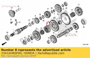 honda 23432HR0F00 câmbio, contraeixo, segunda e marcha à ré - Lado inferior