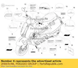 Tutaj możesz zamówić tabliczka znamionowa ? Gts? (gts) od Piaggio Group , z numerem części 2H003198: