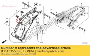 Honda 83643355300 tape, magie (vrouwelijk) (25x - Onderkant