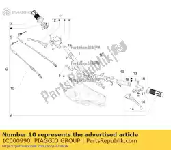 gaszug schlie? En van Piaggio Group, met onderdeel nummer 1C000990, bestel je hier online: