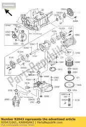 Here you can order the pin,dowel,5x17. 8 from Kawasaki, with part number 920431061: