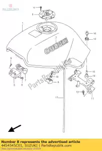 suzuki 4454545C01 almofada, tanque - Lado inferior