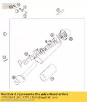 77005079109, KTM, silenciador c. cpl. 250 sx-f 07 ktm sx sxs xc 250 2007 2009, Nuevo