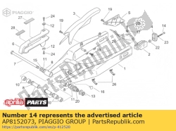 Aprilia AP8152073, Innensechskantschraube m8x70, OEM: Aprilia AP8152073