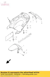 Yamaha 5JHF16424000 guard flap  (dark grey) - Bottom side