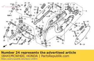 honda 18441MCWH00 protetor, l. silencioso - Lado inferior