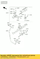 430950060, Kawasaki, mangueira-freio, fr kx125-m3 kawasaki kx 125 250 2004 2005 2006, Novo