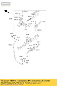 kawasaki 430950060 hose-brake,fr kx125-m3 - Bottom side