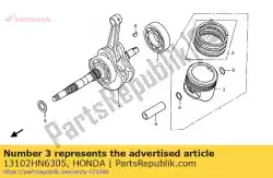 zuiger o / s 0. 25 van Honda, met onderdeel nummer 13102HN6305, bestel je hier online: