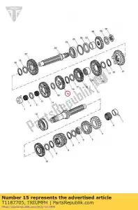 triumph T1187705 output gear fifth - Bottom side