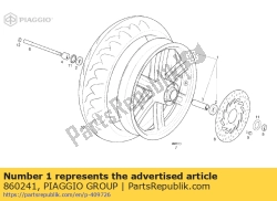 Aprilia 860241, Front wheel. black, OEM: Aprilia 860241