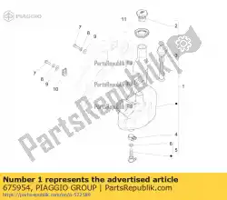 Ici, vous pouvez commander le réservoir d'huile complet auprès de Piaggio Group , avec le numéro de pièce 675954: