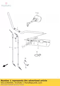 suzuki 5611146H00 manillar - Lado inferior