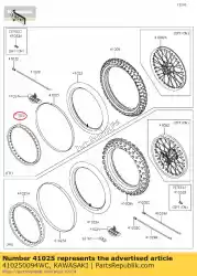 Tutaj możesz zamówić felga, fr, 1,60x21, czarna kx450d8f od Kawasaki , z numerem części 410250094WC: