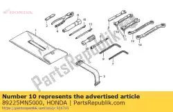 Here you can order the spanner, 10x12 from Honda, with part number 89225MN5000: