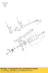 Here you can order the wheel, detent from Triumph, with part number T1190590: