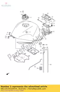 suzuki 6811015H20AV9 set nastro, carburante t - Il fondo