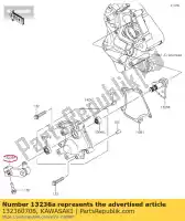 132360708, Kawasaki, 01 levier-comp,changer le levier kawasaki  800 1000 2017 2018 2019 2020 2021, Nouveau