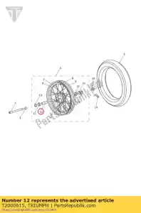 triumph T2000615 distanziale ruota anteriore interna - Il fondo