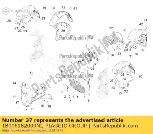 Piaggio Group 1B006182000NI right front mudguard - Bottom side