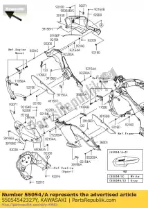 kawasaki 55054542327Y cow-assy, lato, sinistra, m.m klz10 - Il fondo