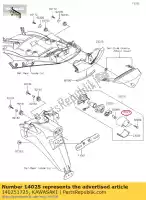 140251725, Kawasaki, kap, kentekenlamp en450-a1 kawasaki  d el er-6f er-6n gtr kdx kle klx klz ltd ninja tr vn voyager vulcan z zg zl zx zzr 125 250 252 450 600 650 750 800 900 1000 1200 1400 1500 1600 1985 1986 1987 1988 1989 1990 1991 1992 1993 1994 1995 1996 1997 1998 1999 2001 2002 2003 2004 2005 2, Nieuw