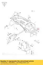 klem plaat van Triumph, met onderdeel nummer T2300330, bestel je hier online: