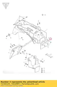 triumph T2300330 klem plaat - Onderkant