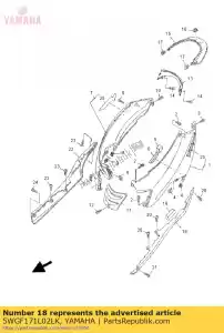 yamaha 5WGF171L02LK mol, zijbekleding 1 - Onderkant