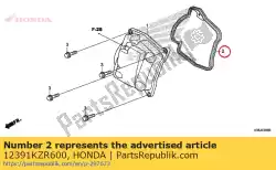 Here you can order the gasket, cylinder head cover from Honda, with part number 12391KZR600: