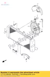 suzuki 1773118H00 spacer,radiator - Bottom side