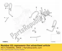 46717688686, BMW, safety bar, right - va              bmw  1150 2001 2002 2003 2004 2005 2006, New