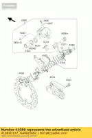 410800137, Kawasaki, disc, rr zr750k7f kawasaki z zx 600 750 1000 2004 2005 2006, Nuovo