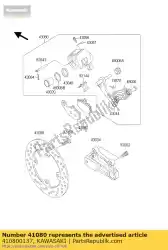 Ici, vous pouvez commander le disque, rr zr750k7f auprès de Kawasaki , avec le numéro de pièce 410800137: