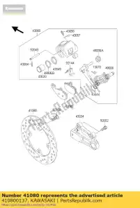 kawasaki 410800137 disque, rr zr750k7f - La partie au fond