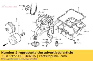 Honda 11315MY7000 pakking, oliepan - Onderkant