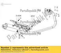 RB000095, Piaggio Group, uitlaat aprilia derbi etx lbmetx10 lbmetx20 lbmstx10 lbmstx20 150 2014 2016 2017 2018 2019, Nuovo