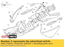 Aprilia AP8179049, Onderpaneel. grijs, OEM: Aprilia AP8179049