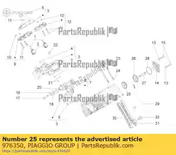 Aquí puede pedir engranaje de sincronización de Piaggio Group , con el número de pieza 976350: