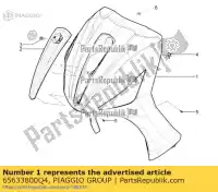 65633800Q4, Piaggio Group, frontafschermingen, wit, suffix: q4_wit 505/a     , New