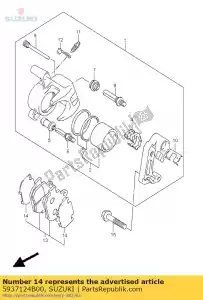 Suzuki 5937124B00 calço - Lado inferior