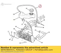 00H03800971, Piaggio Group, tuyau derbi gilera gpr sc 125 2004 2006 2007 2008 2009 2010 2011 2012 2013 2014 2015, Nouveau