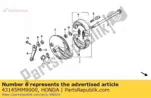 Honda 43145MM9000 indicateur, rr.brak - La partie au fond