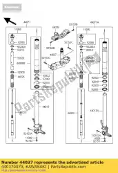 Ici, vous pouvez commander le porte-fourche sous zx1000e8f auprès de Kawasaki , avec le numéro de pièce 440370079: