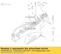 1A0048725, Piaggio Group, t?umik w komplecie z os?on? vespa vespa zapm80100, zapm80101, zapma7100 zapm80101 zapm808g, zapm80200, zapm8020, zapma7200, zapma78g 946 125 150 946 2013 2014 2015 2016 2017 2018 2019 2020 2021 2022, Nowy