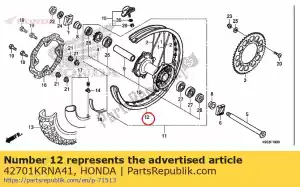 honda 42701KRNA41 rim, rr. roda (19x1,85) - Lado inferior