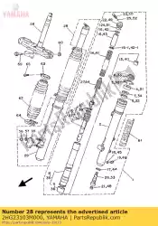 Tutaj możesz zamówić zespó? Przedniego widelca (prawy) od Yamaha , z numerem części 2HG23103M000: