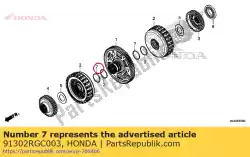 Qui puoi ordinare o-ring 35x2. 2 da Honda , con numero parte 91302RGC003: