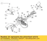 64759000EE, Piaggio Group, parafango anteriore     , Nuovo