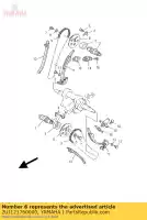 2UJ121760000, Yamaha, tandwiel, nokkenketting; yamaha  xv 125 250 1992 1994 1995 1996 1997 1998 1999 2000 2017 2018 2019 2020 2021, Nieuw